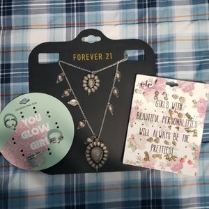 Costume jewelry set necklace rings earrings lot